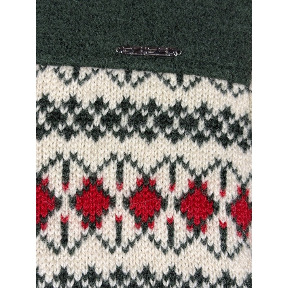 Vintage Geiger Wool Nordic Cardigan Sweater Fair Isle - Picture 3 of 13
